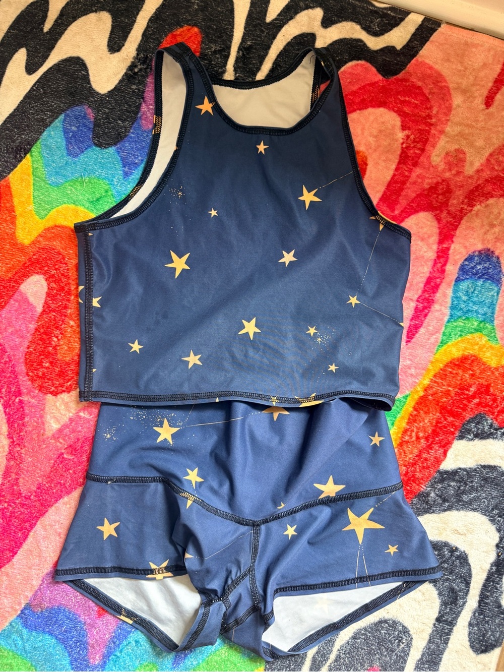 Teeki Great Star Nation workout set - Mermaid top & Sun short